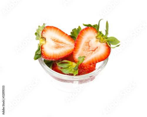 Fresh strawberry isolated on white background