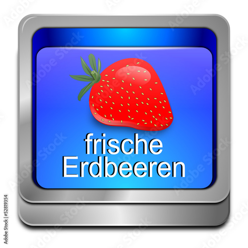 frische Erdbeeren Button