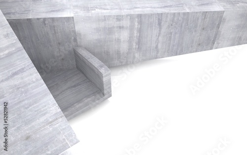 Abstract interior of a brutal concrete