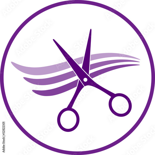icon with hair and scissors