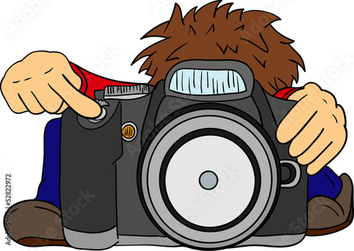 little photographer  and big camera