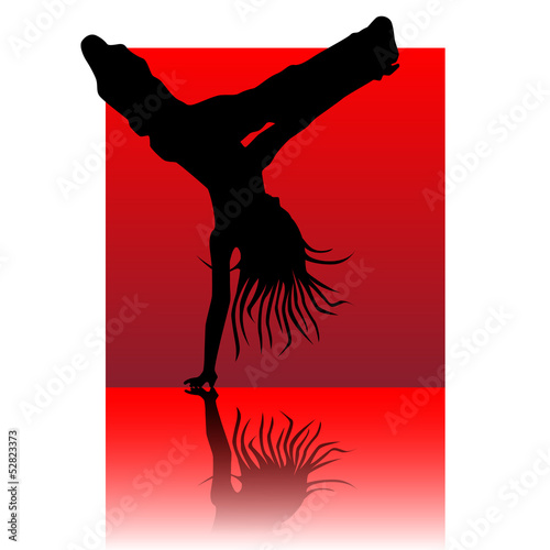 Break dancer red square