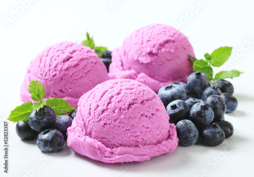 Blueberry ice cream