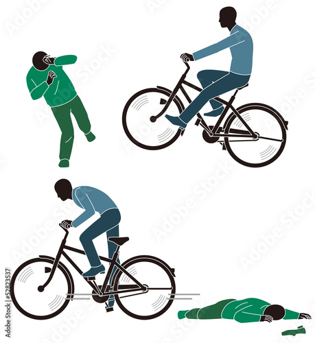 轢き逃げする自転車