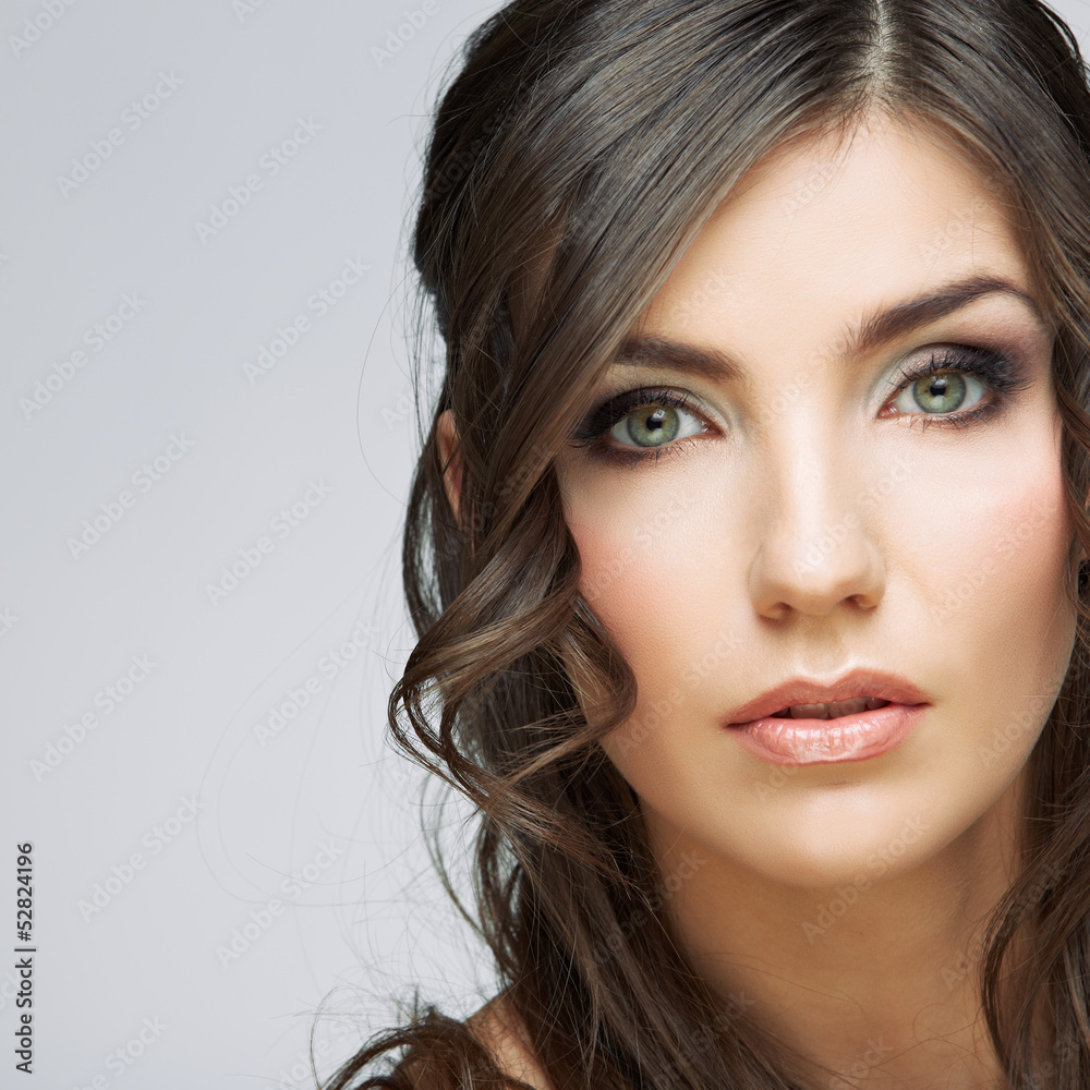 Beauty woman face close up portrait. Beauty woman face close up portrait.