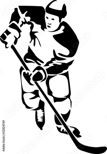 Canvas Print hockey player