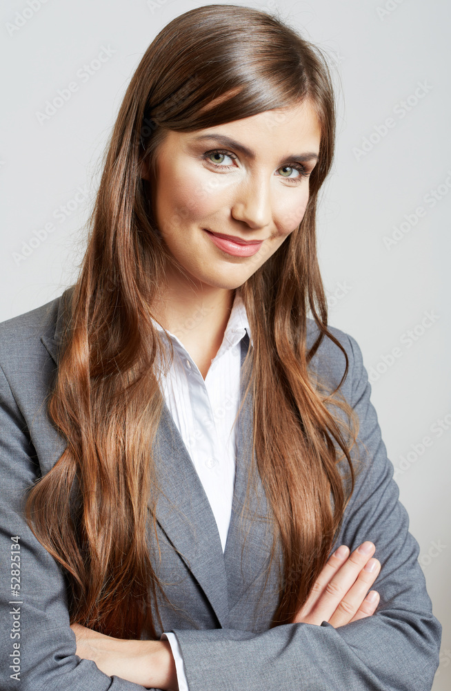 Business woman portrait isolated on white Business woman portrait isolated on white