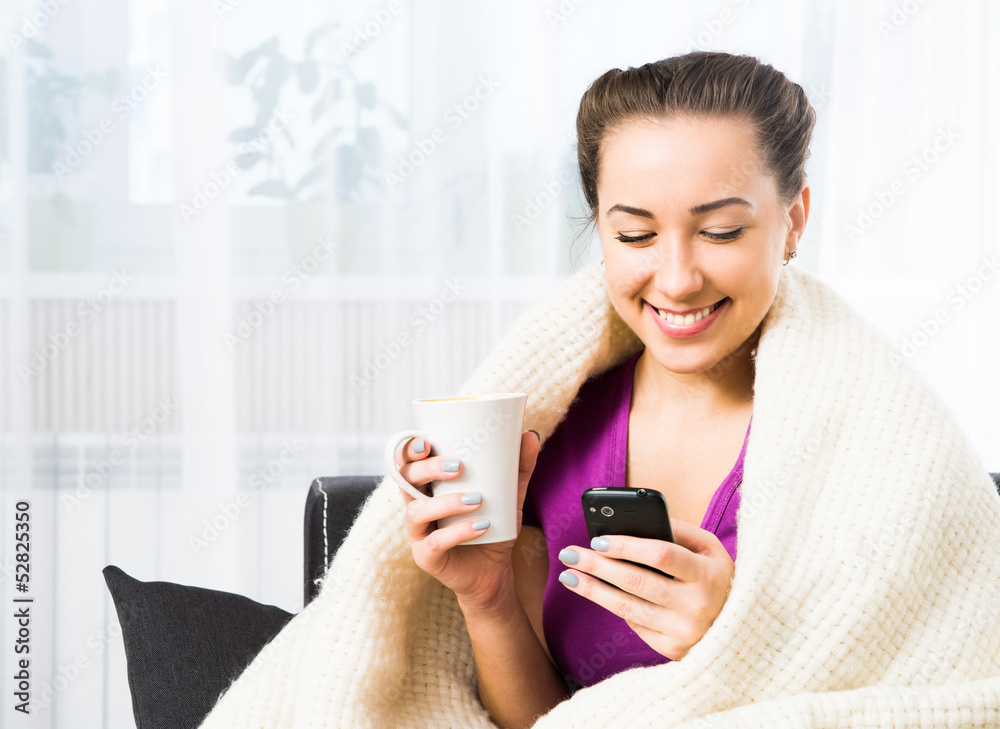 attractive girl with mobile phone attractive girl with mobile phone
