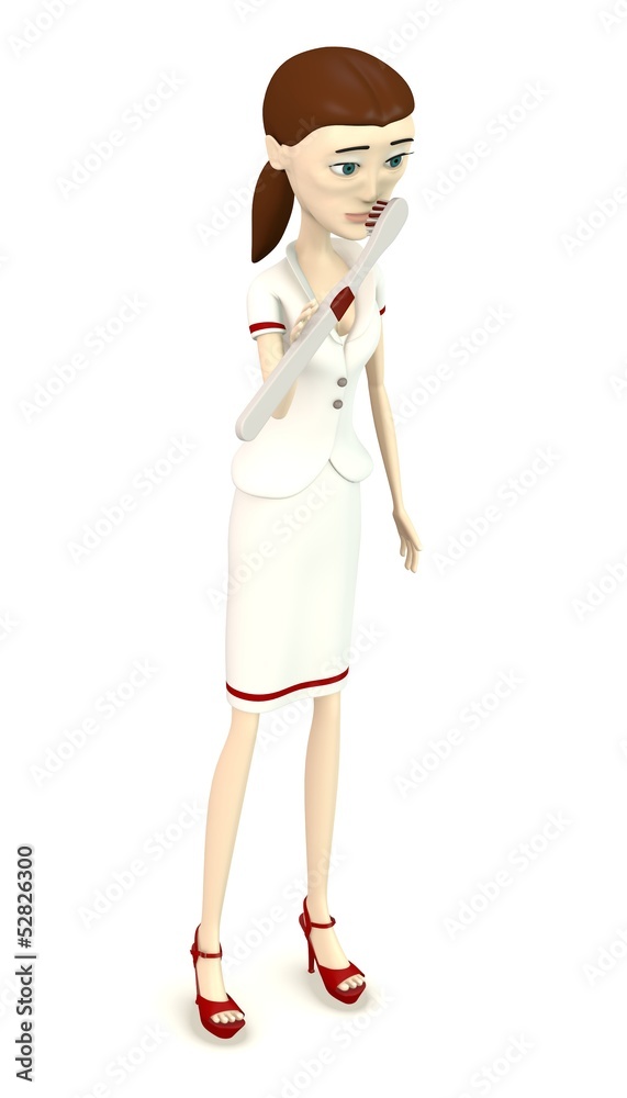 3d render of cartoon character with toothbrush 3d render of cartoon character with toothbrush