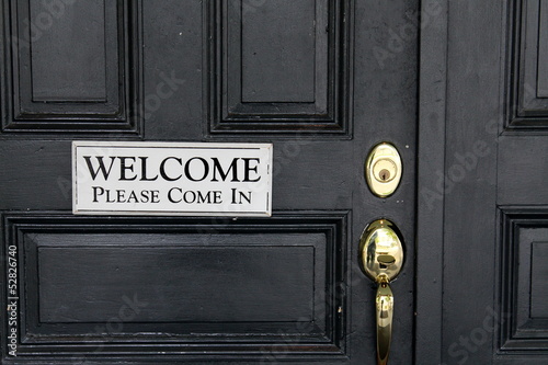 Принти на полотні Simple welcome sign inviting people in