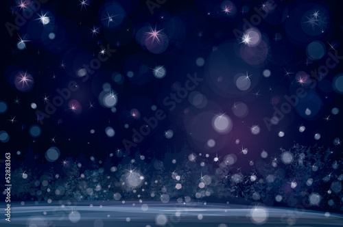 Vector of winter snowfall background.