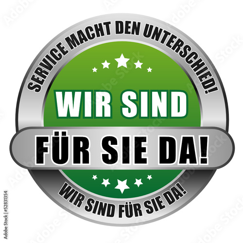 5 Star Button grün WIR SIND FÜR SIE DA! SMDU WSFSD