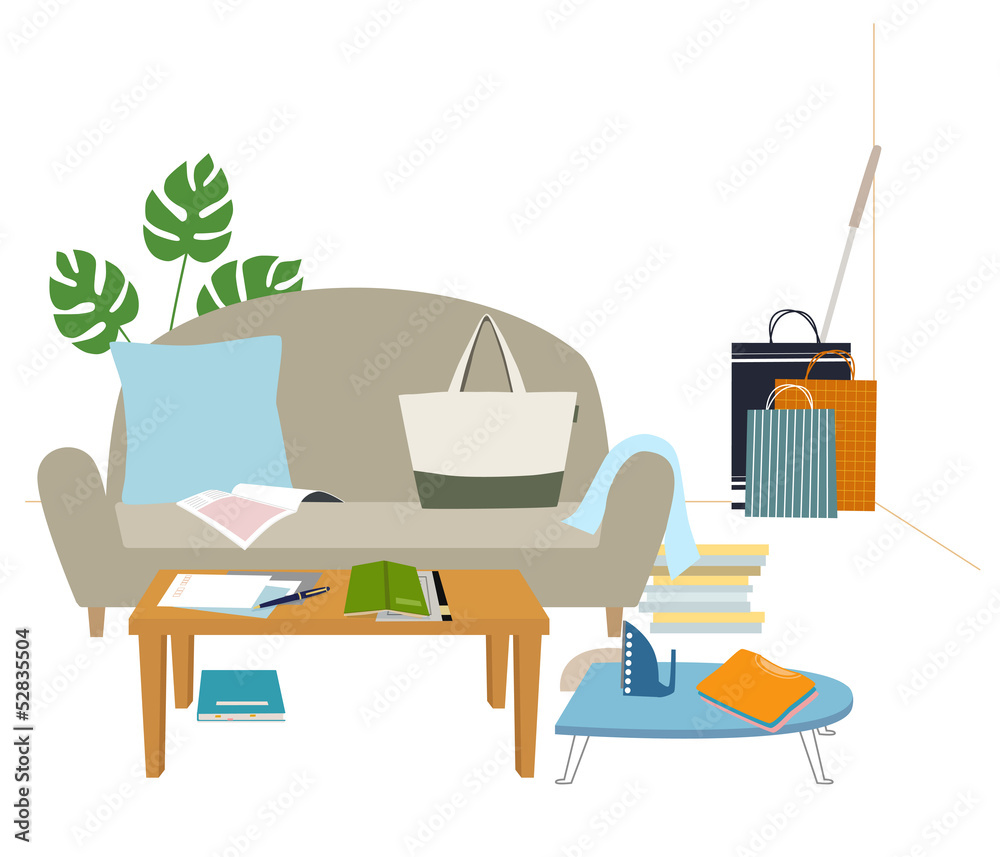 散らかった部屋 Stock イラスト Adobe Stock