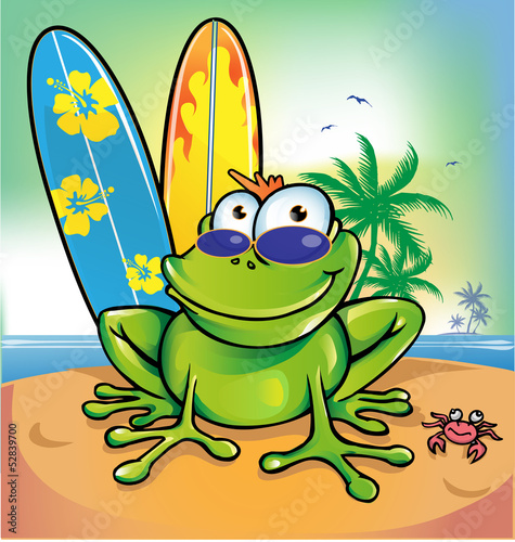 happy summer frog