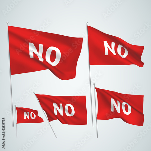 No - red vector flags