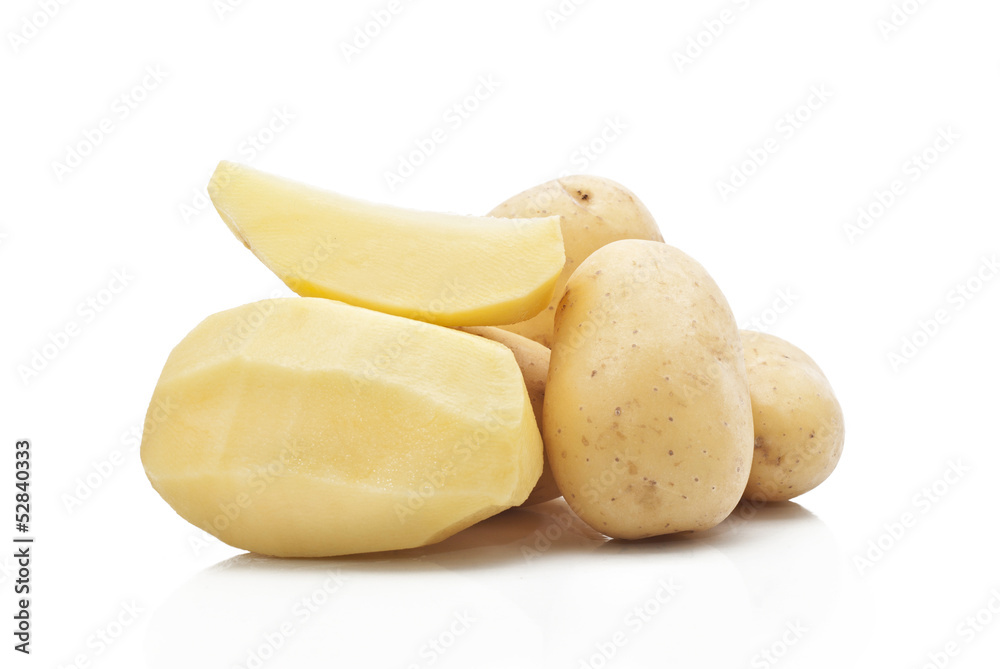 New potatoes isolated