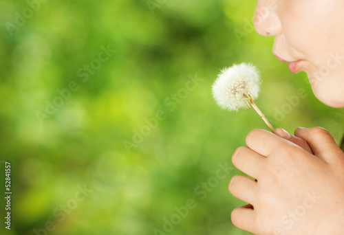 Girl with dandelion