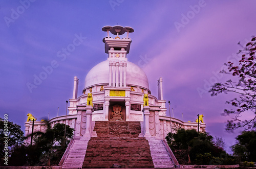 Peace Temple in Bhubaneswar, India