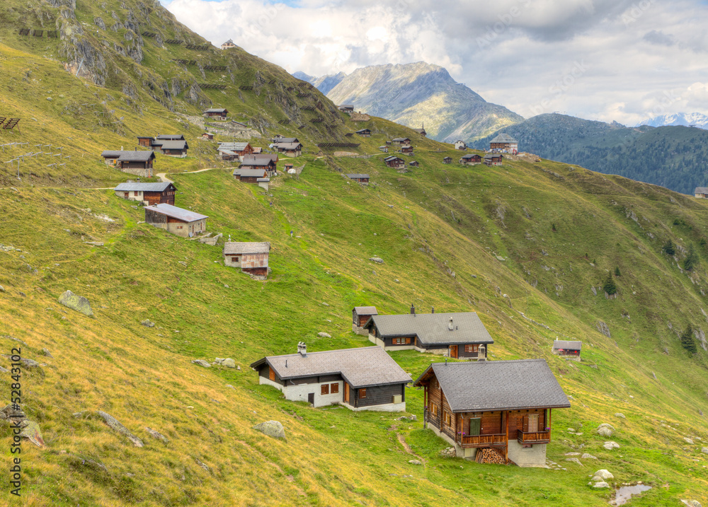 huts at Belalp. Switzerland