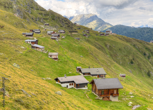 Obraz na płótnie huts at Belalp. Switzerland w salonie