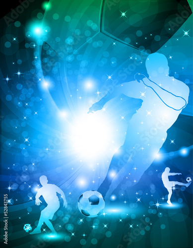 Shiny abstract soccer background