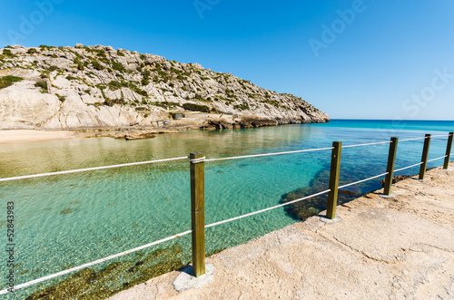 Beautiful bay turquoise sea water  Cala San Vicente  Majorca