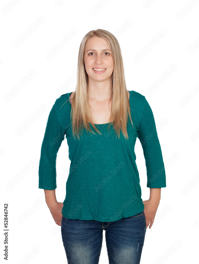 Fototapeta premium Attractive woman with blond hair