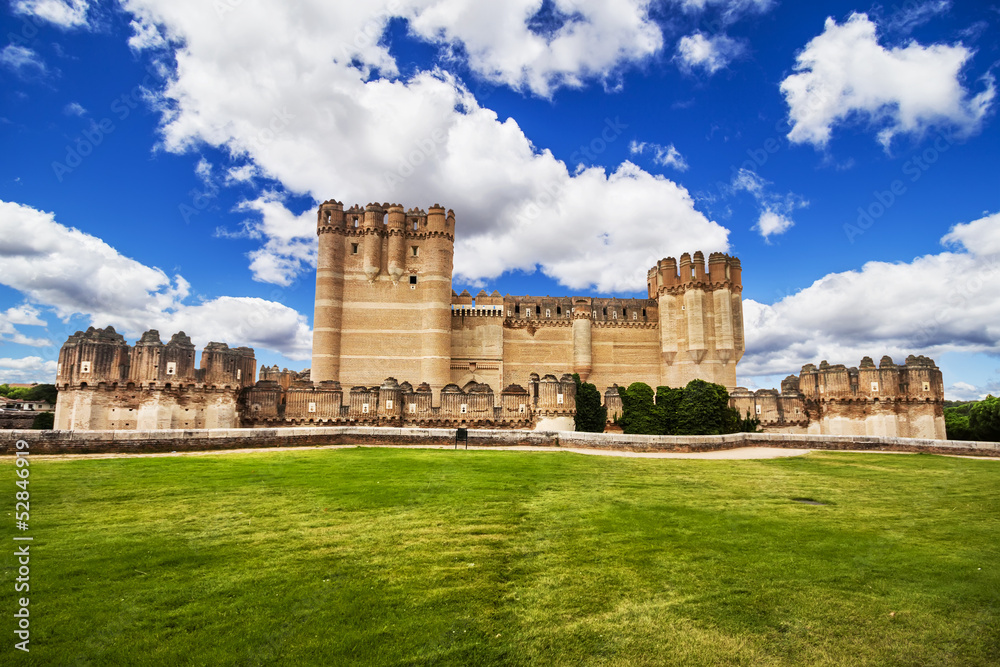 Coca Castle in Coca, Segovia, Castilla y  León,Spain.