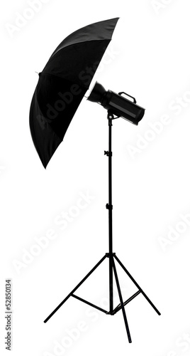 Studio flash isolated on white background