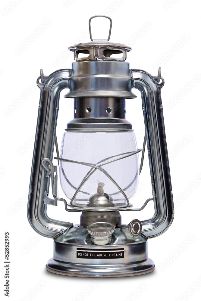 Paraffin lamp isolated on white Paraffin lamp isolated on white
