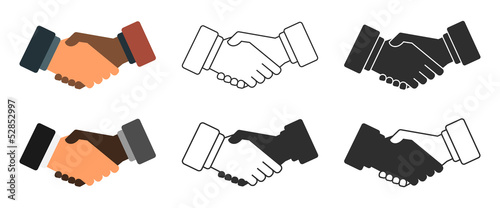Handshake icon vector illustration