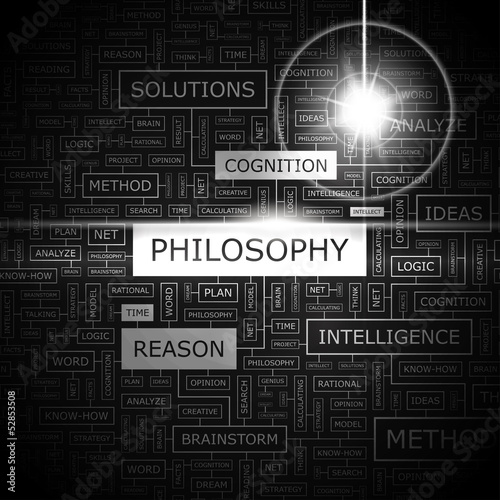 PHILOSOPHY. Word cloud concept illustration.  