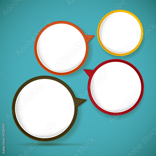 Abstract design background. Speech bubble round frame