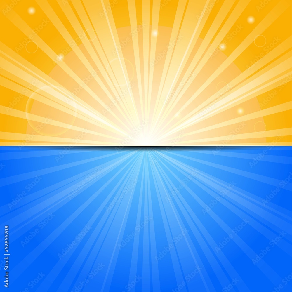 Obraz premium Ukraine colors rising sun