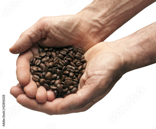 two hands with coffee