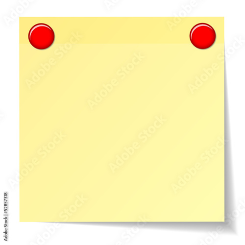 Free Download Yellow Stick Note & Red Magnets - GFXLoad