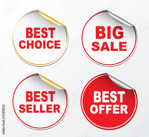 Stickers - best choice, seller, offer,sale