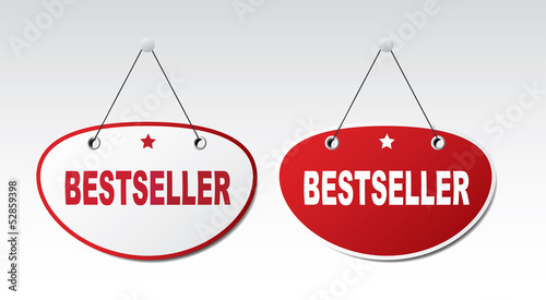 Panel with text - Bestseller. Vector.