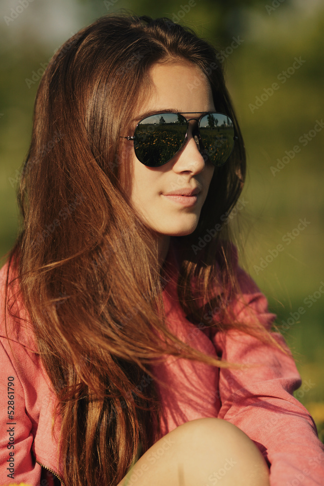 beautiful young girl with sunglasses beautiful young girl with sunglasses