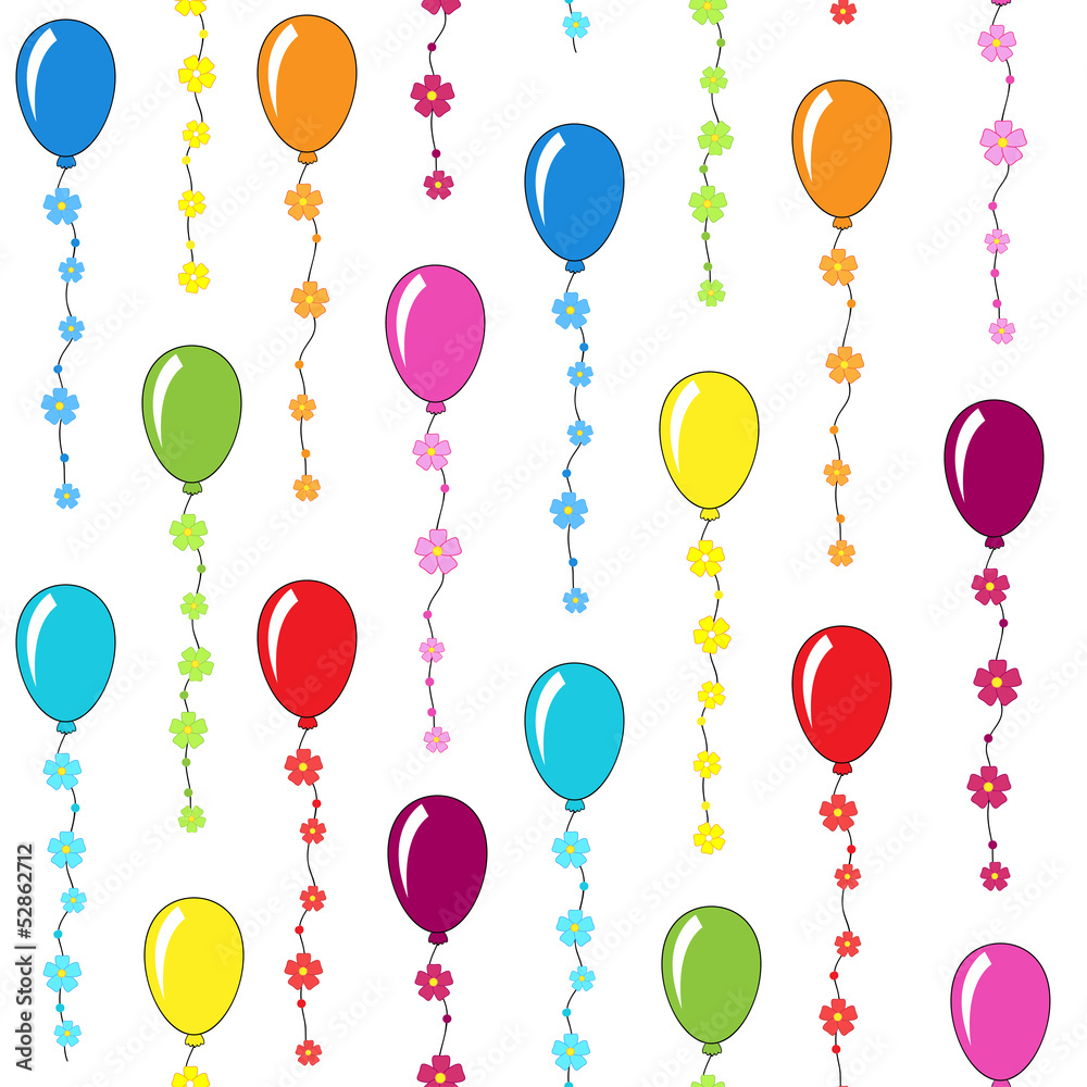 color balloon seamless pattern