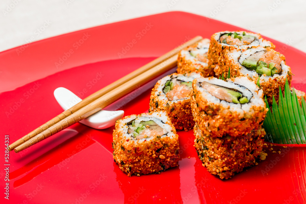 fresh sushi traditional japanese food fresh sushi traditional japanese food