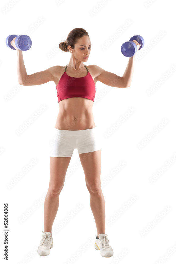 Athletic woman isolated on white background Athletic woman isolated on white background