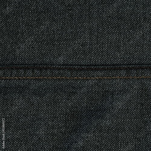 Denim Fabric Texture - Dark Gray With Seams