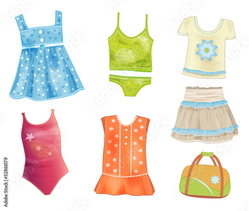 set of summer clothes for girls