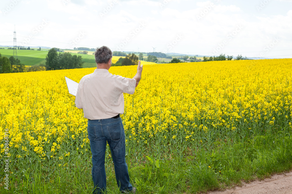 Farmer controlled canola field Farmer controlled canola field