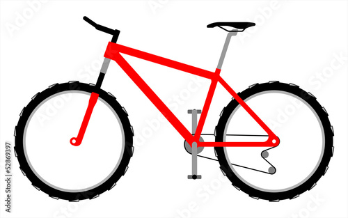 Red mountain bike