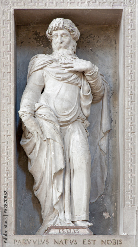 Verona -  Statue of prophet Isaiah in San Bernardino