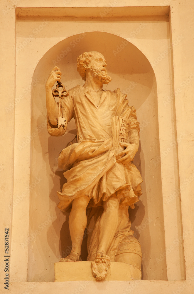 Verona -  Statue of st. Peter from st. Nicholas church