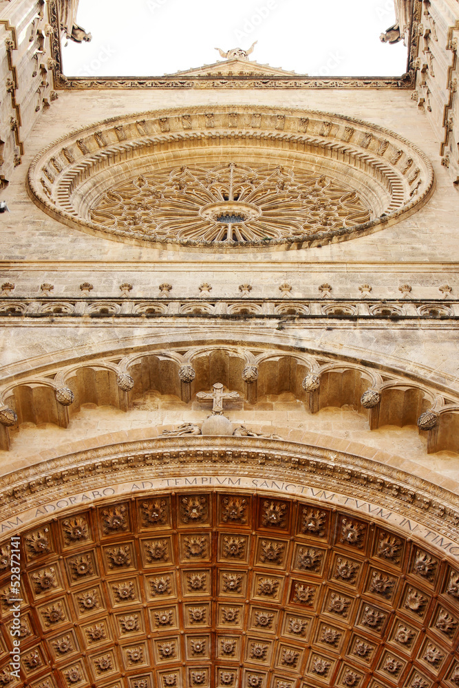 Fototapeta Detal katedry na Majorce w Palma, Hiszpania