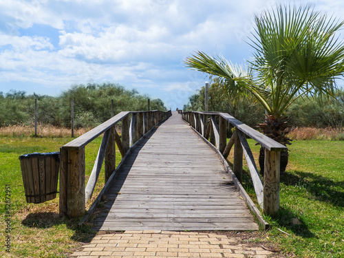 Wooden Pathway to a Beach